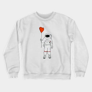 Astronaut love loving astronaut galaxy stars star paradise Crewneck Sweatshirt